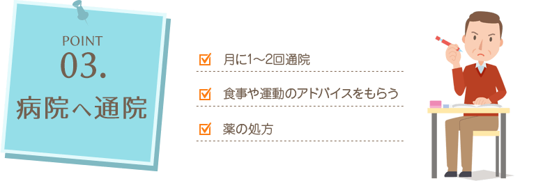 POINT03.病院へ通院